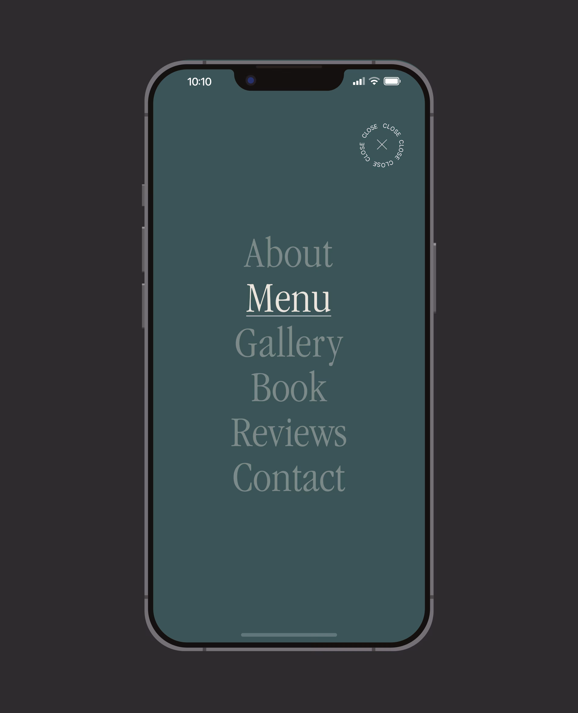 Mobile menu layout